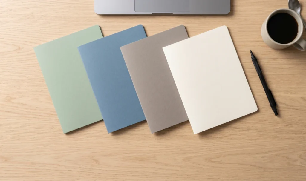 Four colour-coded folders on pale oak, representing HL ISA and SIPP multi-wrapper tax planning for 2026